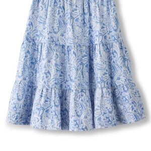 Soft Surroundings Blue and White Floral Midi Skirt
